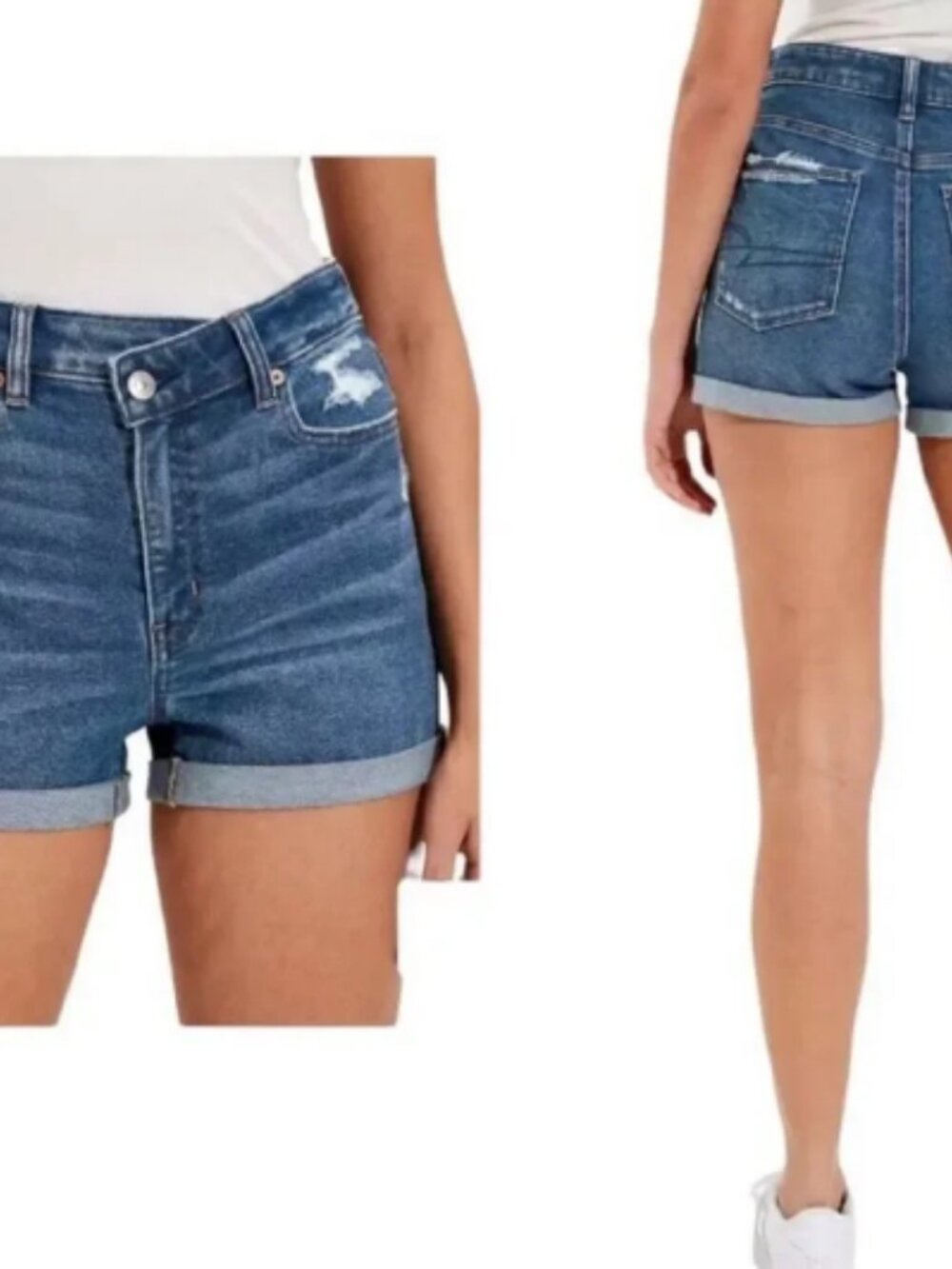 American Eagle Cuffed Distressed Mom Short Size 4 #2630